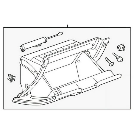 Genuine OE GM Glove Box Assembly - 22817729 Fits select: 2014-2019 CHEVROLET SILVERADO, 2014-2019 GMC SIERRA