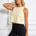 thumbnail image 2 of NinXxx Women's Seamless Yoga Tank Top Soft Athletic Workout Sleeveless Camisole Beige M, 2 of 6