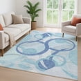 thumbnail image 6 of Addison Rugs Mayfield Premium Machine Washable Transitional Geometric Blue Rectangle Rug, 8' x 10', 6 of 6