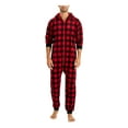 thumbnail image 1 of FAMILY PJs Culottes Rouges en Maille Côtelée à Carreaux pour les Vacances S, 1 of 2