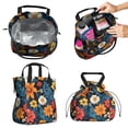 thumbnail image 2 of Pioneer Flower Floral Print Pattern Drawstring Lunch Bag Women - Drawstring Lunch Bag Insulated for Work Office - Stain-Resistant Large Lunchbags for Women with Multi-Pockets, 2 of 6