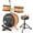 Yellow, variant on Drum Set, 1 Wood/Metal AD 150 Three Drums Set, Jazz Rock Includes Bass, 2 Toms, Cymbal, Sticks, Bass Pedal and Stool, Percussion Musical Instrument Birthday Playsetl