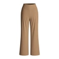 thumbnail image 6 of Cutuoiiu Plus Size Womens Athletic Pants Solid Color Elastic Crossover Waist with Pockets for Fitness and Work Gift, 6 of 9