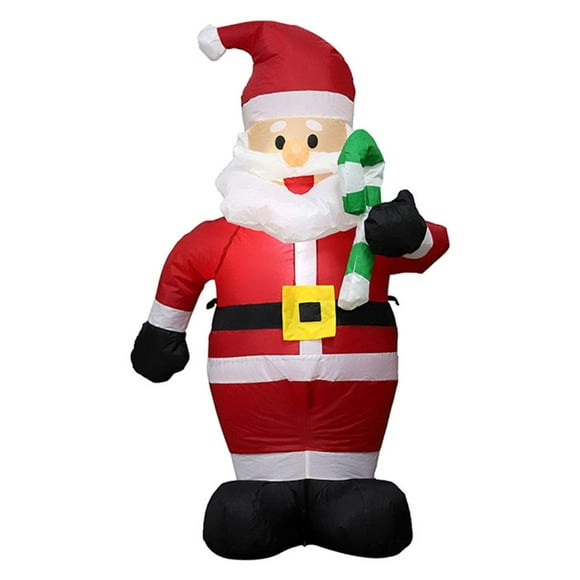 S SERENABLE Inflatable Santa Claus 120cm Decor Doll with LED Lights Inflatable Polyester