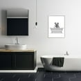 thumbnail image 2 of Stupell Industries Bulldog In Tub Bathroom Animal Animals & Insects Painting White Framed Art Print Wall Art, 2 of 5