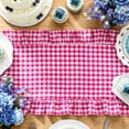 thumbnail image 4 of Long Fabric Table Runner with Ruffled Edge for Coffee, Dining, TV Cabinet Decor, Multiple Colors, 35x10cm, 4 of 8