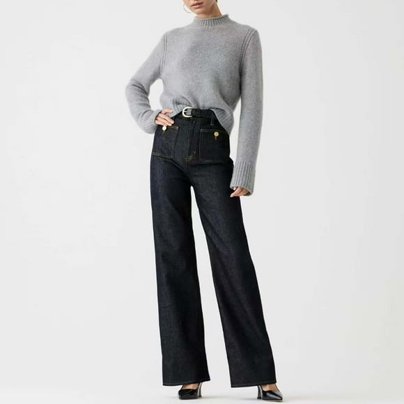 Outfmvch Baggy Jeans,Straight Leg Jeans for Women,Low Rise Jeans,Wide Leg Trouser Straight Leg Jeans Denim Pants,Butt Lifting Jeans for Women,Womens Skinny Jeans Black 2 XL