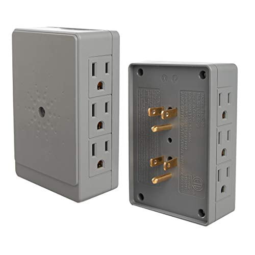 Electrical Socket 6-Way Power Splitter 6 Outlet AC Wall Plug Adapter Cover 4