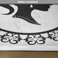 thumbnail image 6 of Ambesonne Cartoon Place Mats Set of 4, Profile in Frame Noble, Standard Size, Black and White, 6 of 6