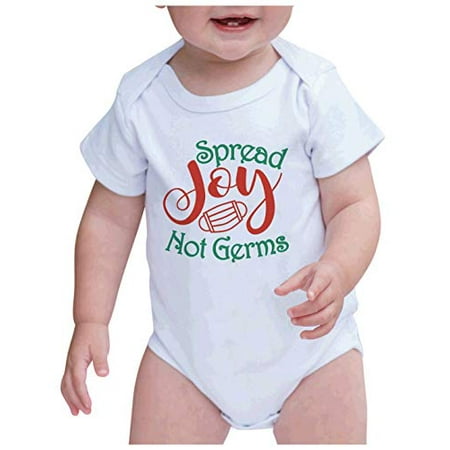 

7 ate 9 Apparel Kid s Funny Spread Joy Not Germs Onepiece White