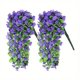 thumbnail image 5 of Nvzi Paquete de 6 flores artificiales de seda falsa europeas para decoración de bodas, fiestas, ramo de tacto real, bricolaje, hogar y jardín (azul), 5 of 5