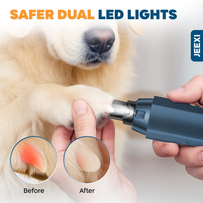 JEEXI 5-Speed Dog Nail Grinder with Dual LED photo 7