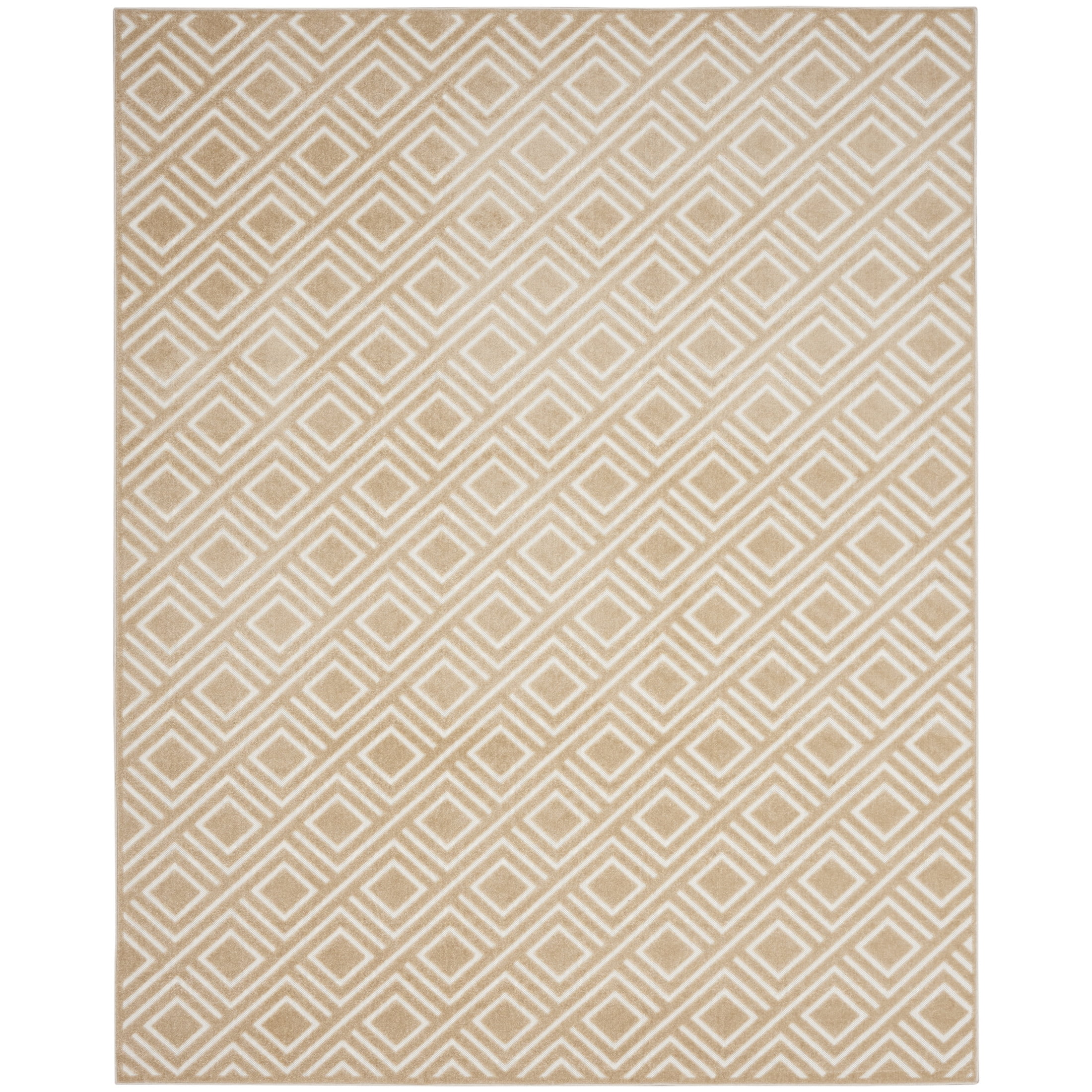 Nourison Care Free 7'10" x 9'10" Taupe Modern Indoor Rug