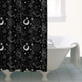 thumbnail image 4 of Black White Cat Snake Book Moon Star Pattern Shower Curtain 36"x72" ,Bathroom Decorative Shower Curtains Set with 12 Hooks,Modern Waterproof Washable Shower Curtain, 4 of 6