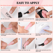 Morovan Solid Builder Nail Gel:5 Color Hard Gel DIY for Nail Non-Stick Solid Nail Gel for Sculpting Solid Building Gel at Home