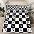 thumbnail image 2 of Castle Fairy 4-Piece King Sheet Set - Teen Monogrammed Letter Plaid Alphabet Lattice, 2 of 7
