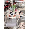 thumbnail image 6 of Outdoor Tablecloth with Umbrella Hole Zipper Beige Blossoms Black Cat Round Tablecloth 54" Waterproof Outside Table Cloth Farmhouse Romantic Flowers Patio Table Cover Tablecloths for Picnic Party, 6 of 8