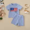 thumbnail image 2 of Staki Baby Girl Boy Fourth of July Clothes Toddler Kids 4th of July Outfits Baby American Flag Memorial Day Outfit 6 12 18M Blue,2-3 Years, 2 of 9