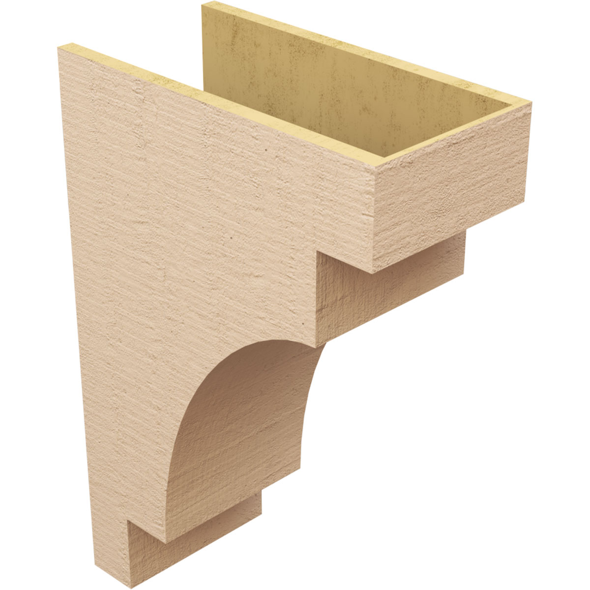 11"W x 22"D x 33"H Classic Mediterranean Rough Cedar Woodgrain TimberThane Corbel, Primed Tan