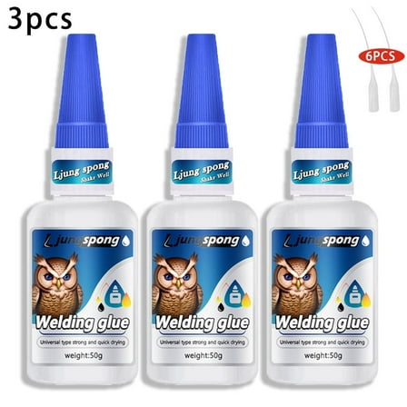 3pcs Industrial Welding Adhesive - Super Strong Bond for Metal Joints, Plastic Repairs & DIY Projects - Heat Resistant & Instant Drying Formula