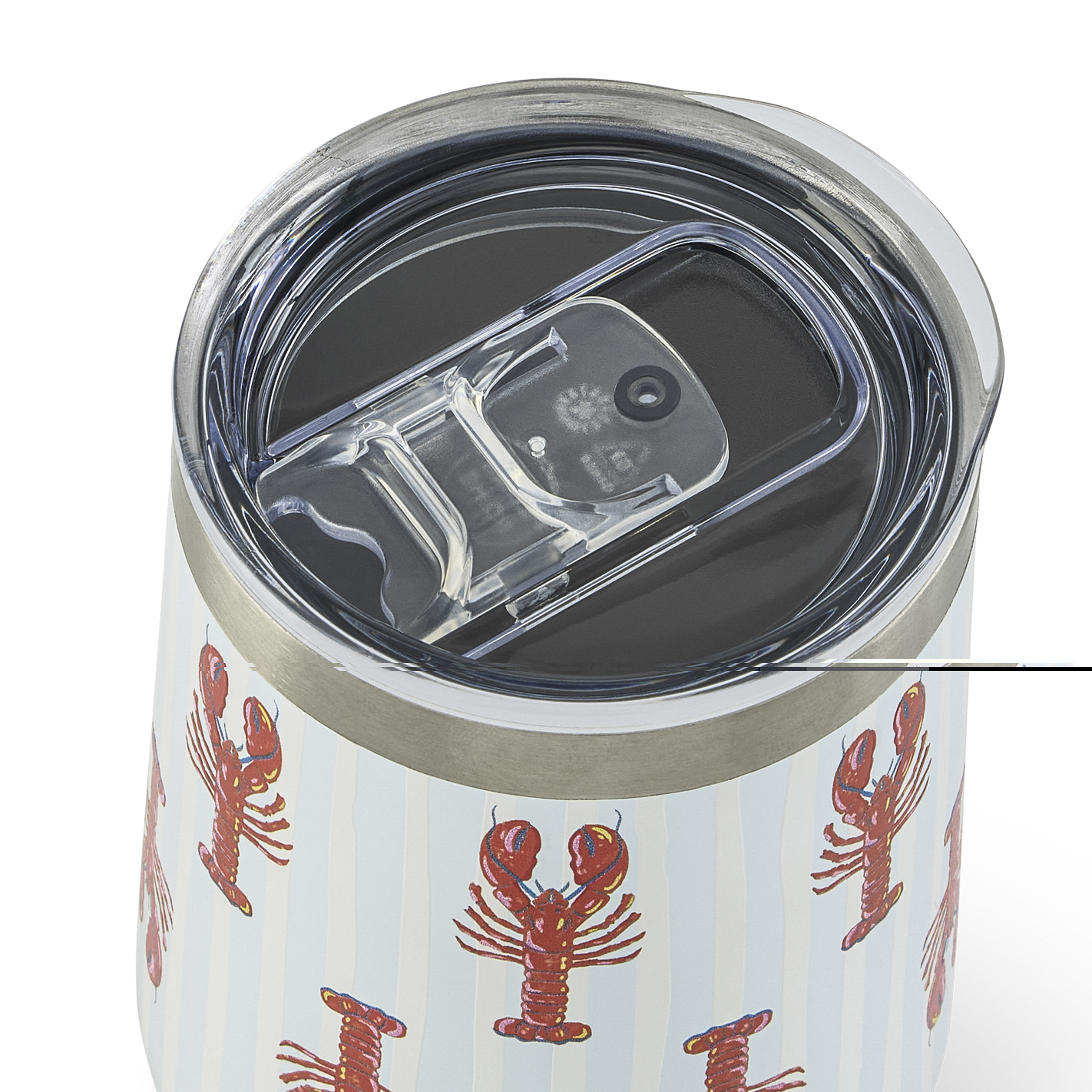 thumbnail image 4 of TAL 16oz Stainless Steel Wine Tumbler with Straw, Lobsters, 4 of 6