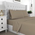 thumbnail image 3 of Aireolux 600 Thread Count 100% Cotton Ultra Soft Sateen Sheet Sets Queen Khaki, 3 of 8