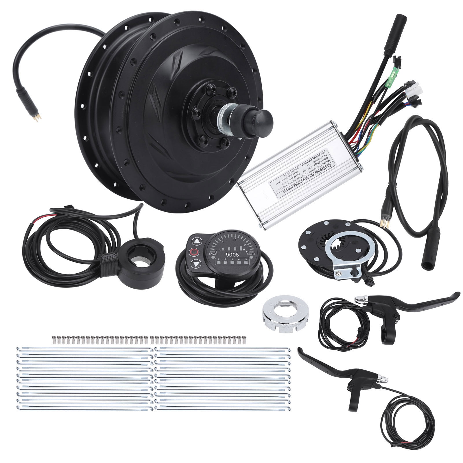 Ymiko Electric Conversion Kit, Rear Wheel Electric Hub Motor Kit 48V
