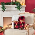 thumbnail image 2 of Sherpa Fleece Blanket - Black and Red Buffalo Plaid Christmas Blanket, Super Soft Cozy Warm Thick Winter Throw Blankets for Couch and Bed, Red and Black Throw, 2 of 7