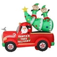 thumbnail image 1 of Luxen Home WHIN1387 8 ft. Lighted Santa Christmas Tree Delivery Truck Inflatable, Multi Color, 1 of 1