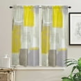 thumbnail image 3 of Yellow Square Painting Wall Graffiti Curtain Home Decoration Living Room Short Curtains Window Treatments For Kitchen Bedroom, 3 of 6