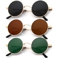 thumbnail image 1 of Gafas de sol KALIYADI redondas polarizadas retro de metal UV400 45 mm, 1 of 7