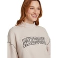 thumbnail image 4 of Reebok Women's Game Day Fleece Contrast Stitch Mock Neck Top, Sizes XS-XXXL, 4 of 7