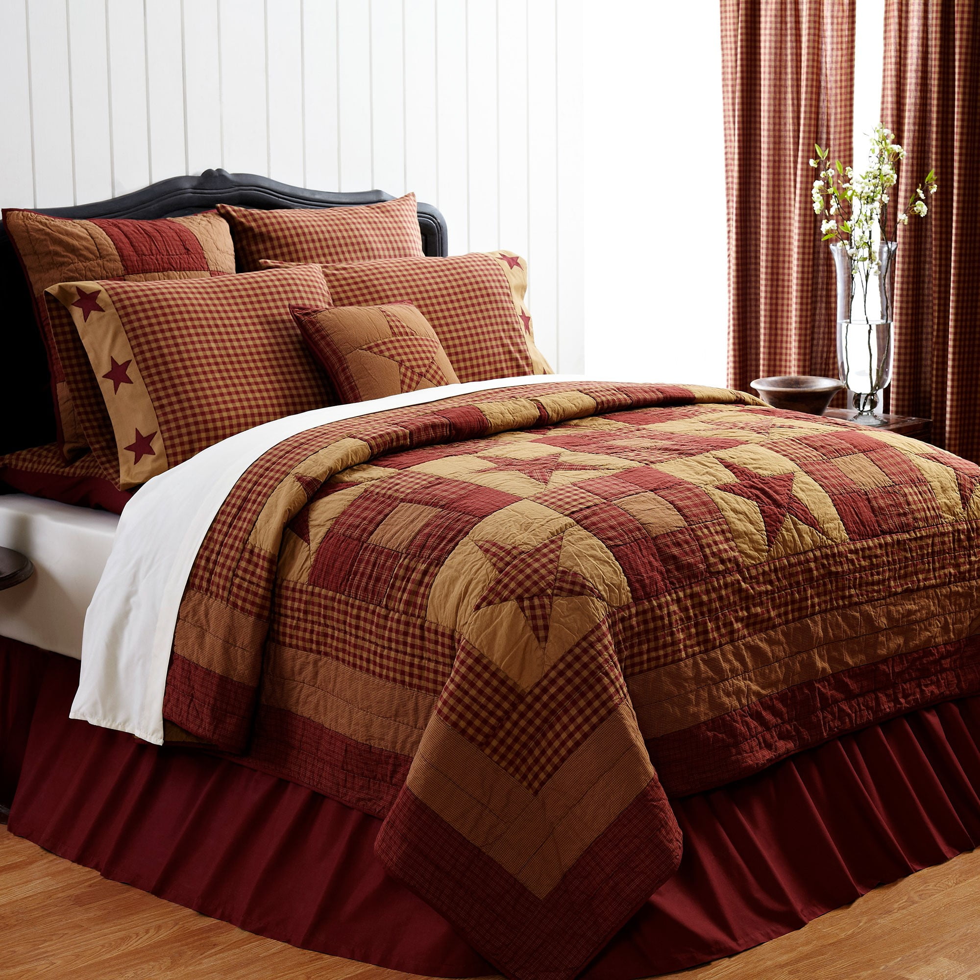 Ninepatch Star Quilt by VHC Brands