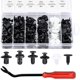 thumbnail image 1 of 100 clips de remache de plástico, sujetadores de protección de remaches de plástico (negro, blanco), 1 of 5