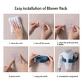 thumbnail image 5 of Wall Mounted Hair Dryer Holder No Drilling Bathroom Organizer Stand For Blow Dryer Storage, 5 of 7
