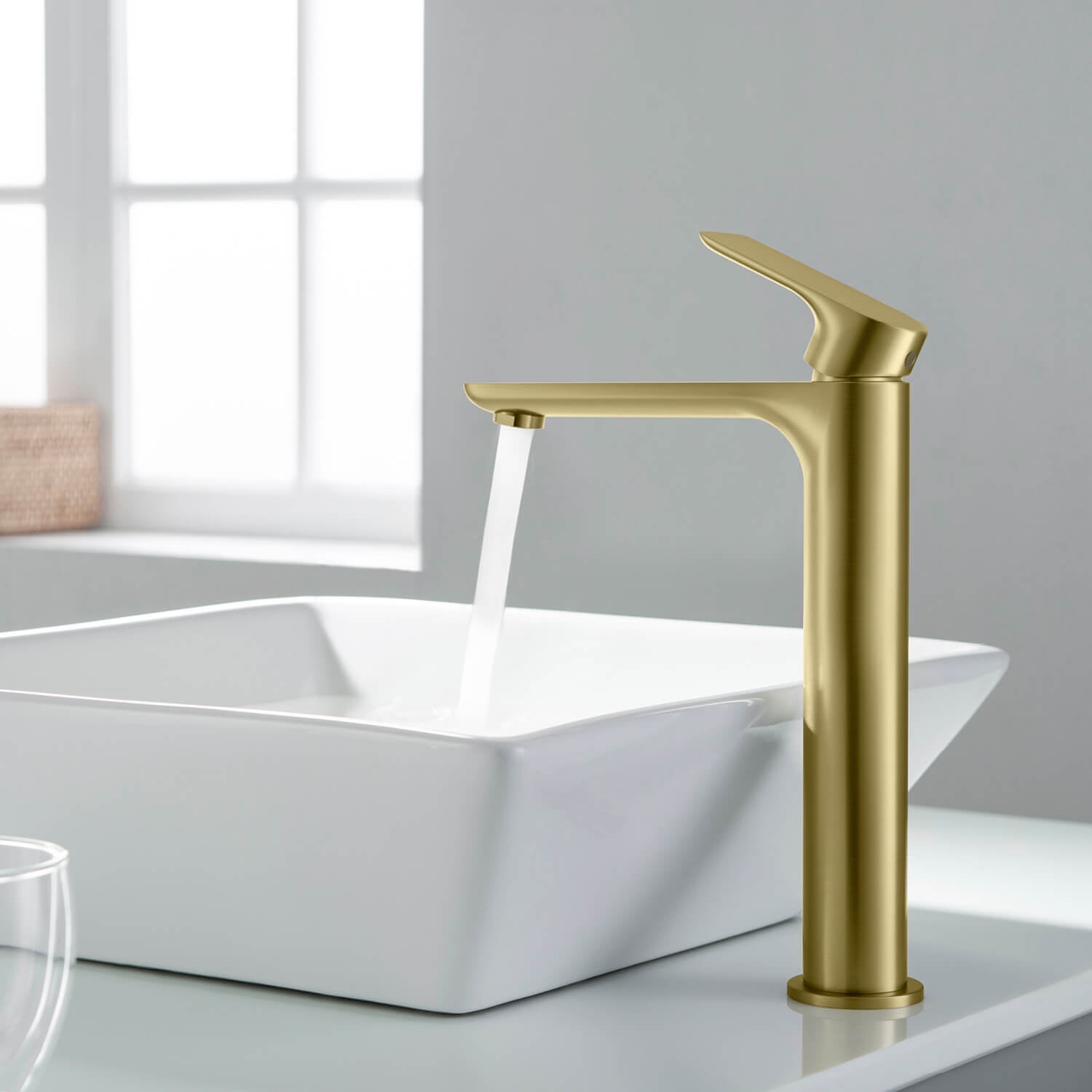 Kibi Tender-T Single Handle Bathroom Vessel Sink Faucet with Pop Up Drain