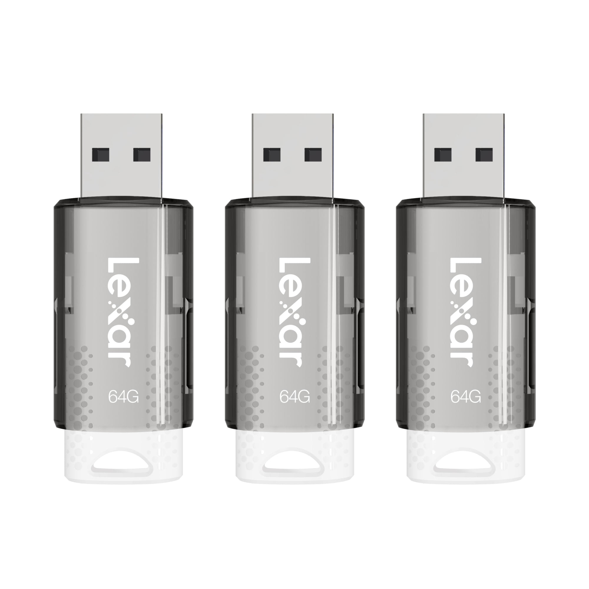 Lexar® JumpDrive® S60 USB 2.0 Flash Drives, 64GB, Black Pack Of 3 Flash Drives