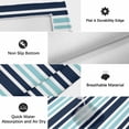thumbnail image 5 of Navy Blue Turquoise Striped Outdoor Rug 3x5 Ft, Non Slip Washable Area Rug, Gradient Horizontal Lines Patio Rugs Carpet Runner, Large Floor Mat for Indoor/Outdoor Deck Porch Camping, 5 of 8