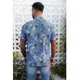 thumbnail image 1 of POGLIP Chemise à Manches Courtes Imprimée Hawaïenne pour Hommes Bleu Ciel, 1 of 6