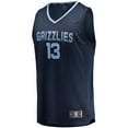 thumbnail image 2 of Youth Fanatics Jaren Jackson Jr. Navy Memphis Grizzlies 2021/22 Fast Break Replica Jersey - Icon Edition, 2 of 3