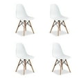 thumbnail image 5 of Heavenly Collection Clear Dining Table 36" with 4 Eiffel Chairs in White, 5 of 5