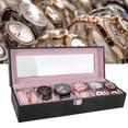 thumbnail image 1 of Watch Box, Watch Display Case Elegant Appearance 6 Slot Large Capacity  For Birthday Presents For Father's Day Gifts, 1 of 8