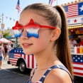 thumbnail image 5 of Star Sunglasses for Women Men, Patriotic Rimless Star Shaped Sunglasses in Red White Blue, USA Independence Day Accessories for 4th of July Memorial Day Beach Pool Birthday Party Favors, 5 of 6
