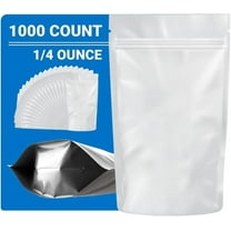 Loud Lock Mylar Bags 1000 Count 6.7" x 4" All White - Resealable Food Storage Mylar Bags
