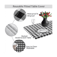 thumbnail image 5 of 3 Pcs Fitted Tablecloth for Table,Stretch Waterproof Elastic Vinyl Picnic Table Cover with Flannel Backed Lining(Black), 5 of 5
