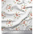 thumbnail image 1 of Soimoi Satin Silk Fabric Leaves,Mushroom & Deer Kids Printed Fabric 1 Yard 42 Inch Wide, 1 of 1