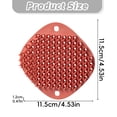 Scouring Sponge Red Silicone Dish Brush,Multifunctional Silicone Cleaning Brush,4.53 Inch ...