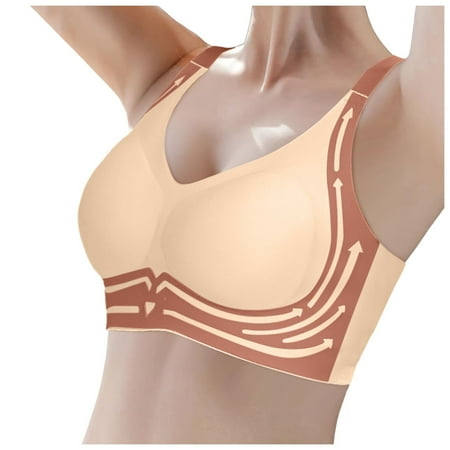 (2-Pack) Puawkoer Women s Comfortable and Sexy Low Back Sports Bra Transparent Shoulder Strap Cordless Compression Sports Bra Backless Spongeless with Convertible Women