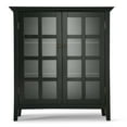 thumbnail image 2 of Acadian 39 inch Wide Solid Wood Transitional Storage Cabinet in Black, 2 of 13