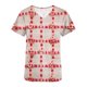 thumbnail image 4 of Fiudx Ofertas Flash Artículos En Oferta Blusa de Lactancia con Bolsillos y Manga Corta con Cuello En V y Estampado En Barbacoa para Mujer, 4 of 5